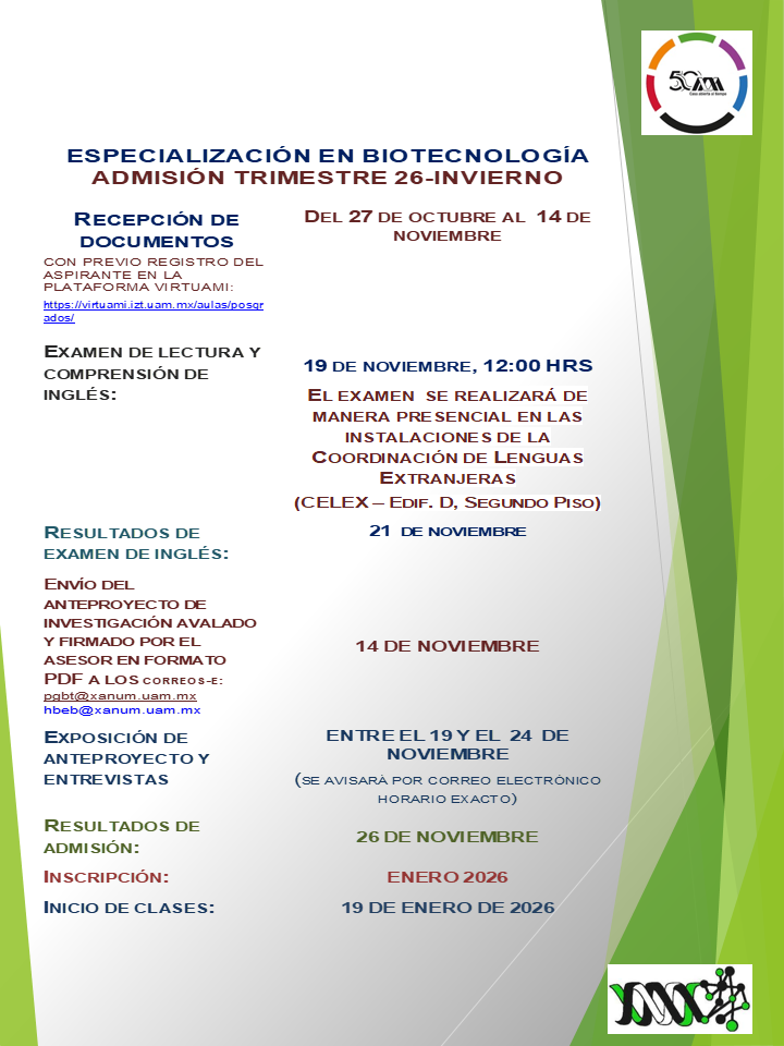 Convocatoria UAM CBS