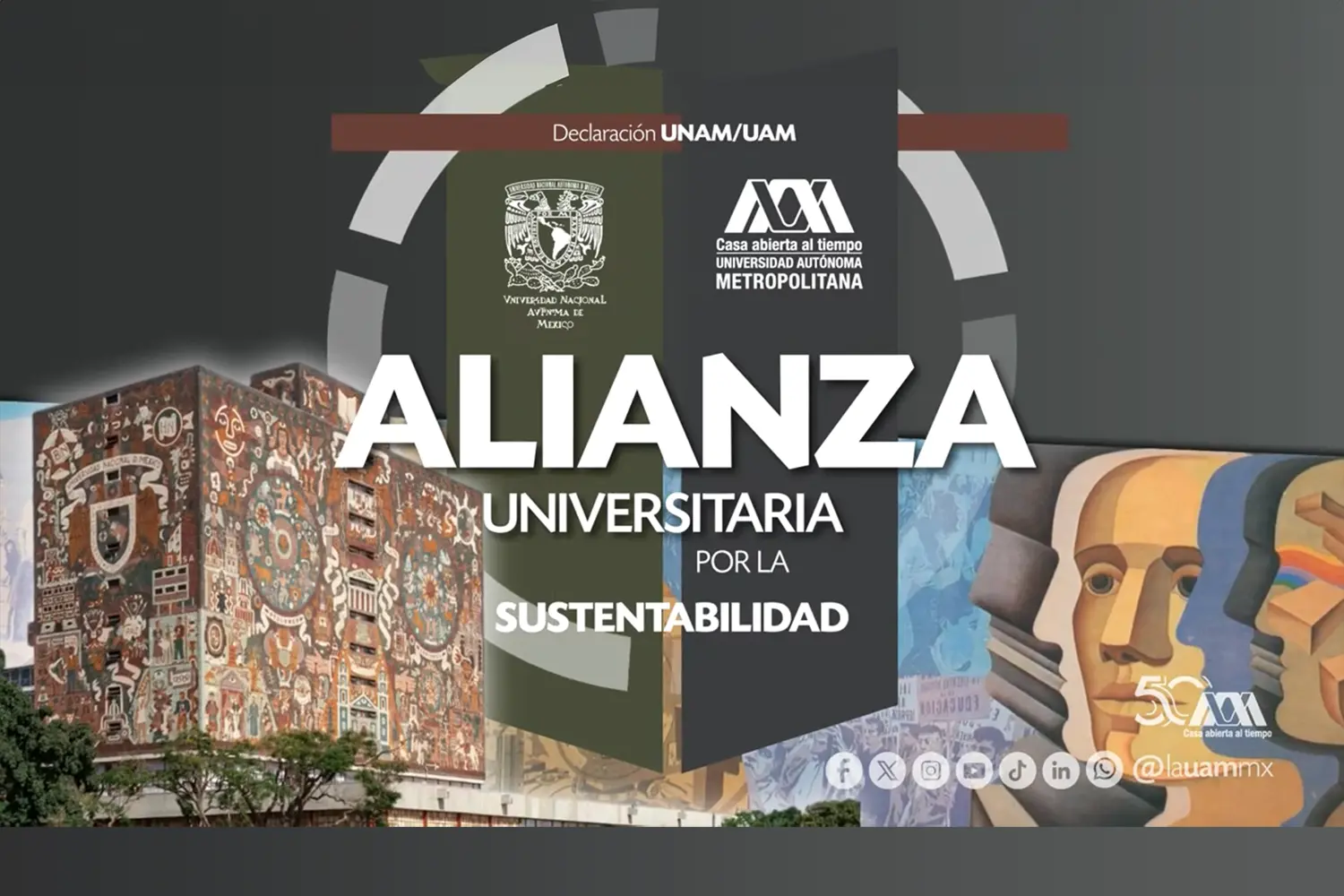 Firma de la Alianza Universitaria por la Sostenibilidad UNAM - UAM