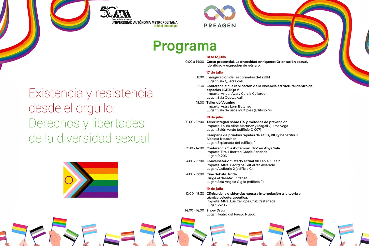 Existencia y resistencia desde el orgullo: Derechos y libertades de la diversidad sexual
