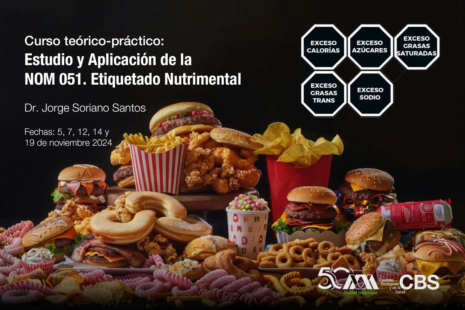 Curso teórico-práctico "Estudio y Aplicación de la NOM 051. Etiquetado Nutrimental" 