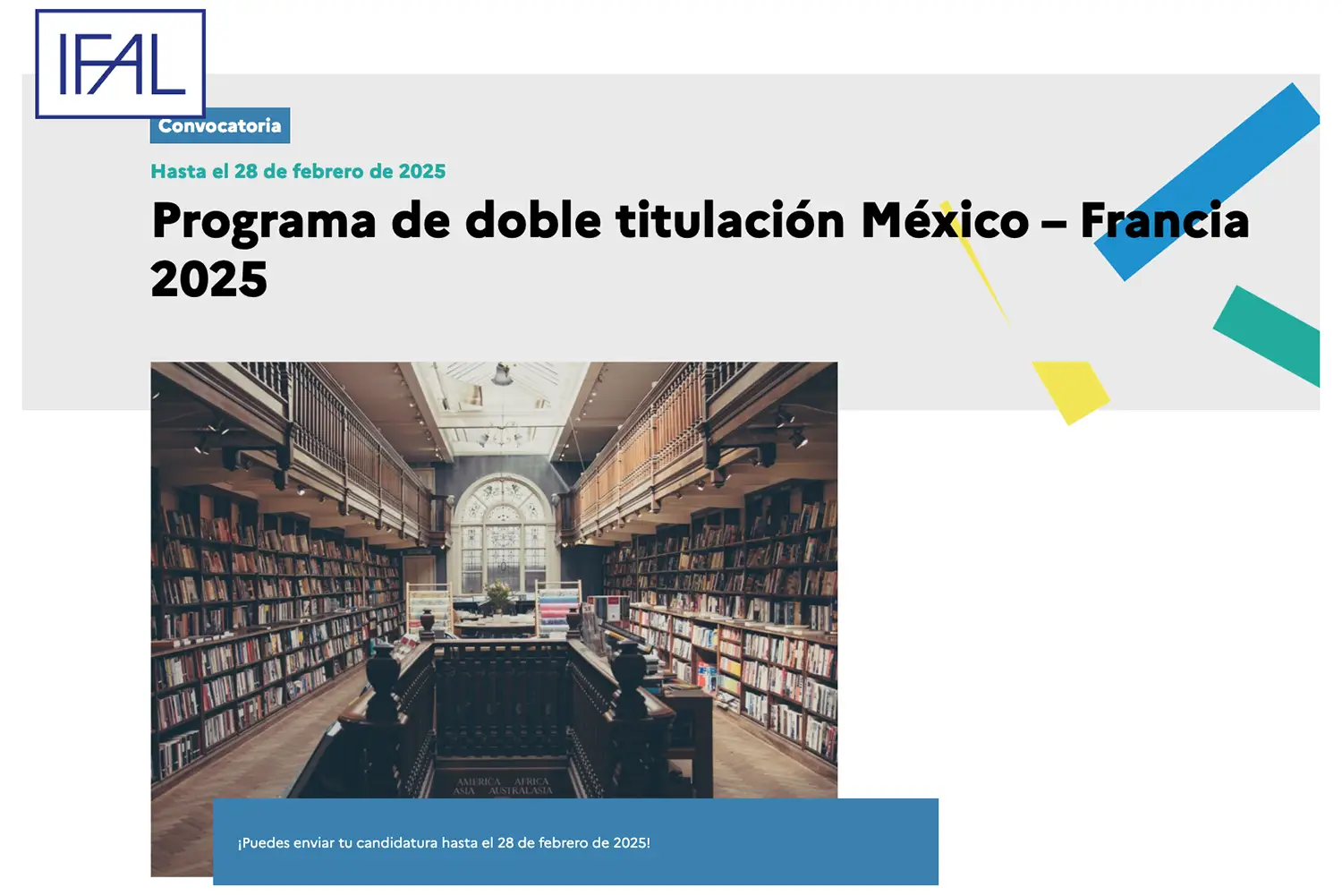 Programa de doble titulación México – Francia 2025