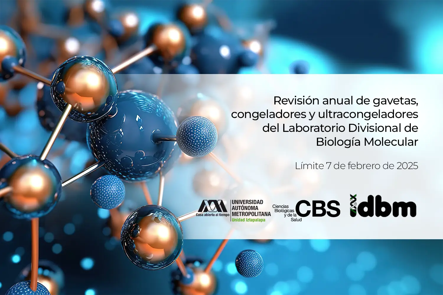 AVISO A USUARIOS: Revisión anual de gavetas, congeladores y ultracongeladores del Laboratorio Divisional de Biología Molecular